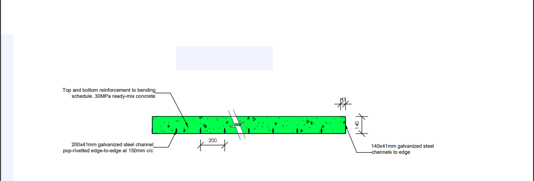 Permanent Shutter Slabs (Lightweight Steel)